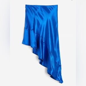 Asymmetric Satin Skirt